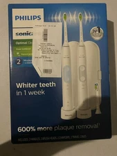 Philips Sonicare Optimal Clean Rechargeable Electric Toothbrush 2-pack hx6829/75