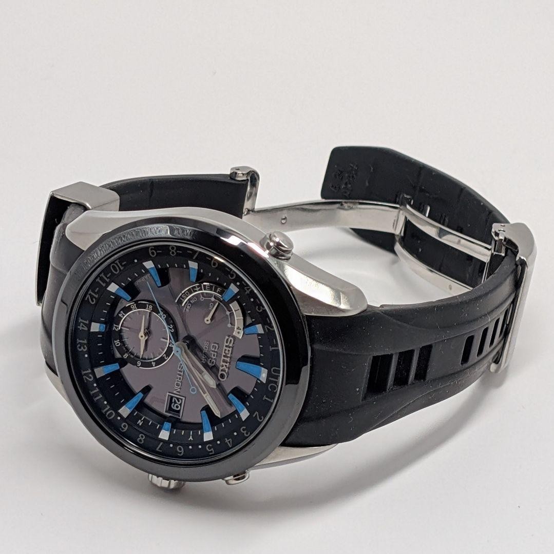 SEIKO 7X52-0AB0 セイコー アストロン GPSソーラー Seiko Astron 7X52-0AB0 SAST009 GPS Solar Rubber Band Black