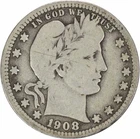 1908-S Barber Silver Quarter G Uncertified #1204