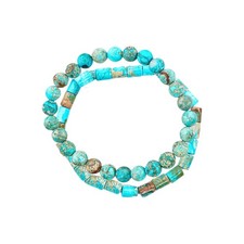 Turquoise Bracelet for Men - Genuine Turquoise Crystals and Healing Stone Bra...