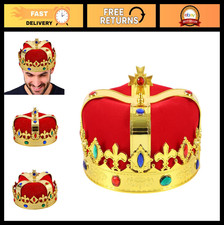 Jeweled King's Crown for Unisex - Birthday, Halloween Costume, Party, Prom, Page