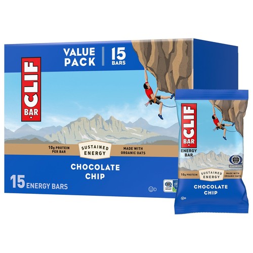 - Chocolate Chip - Made with Organic Oats - Energy Bars - Non-GMO - Plant Bas...