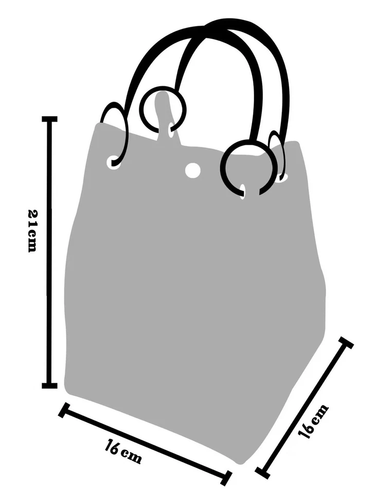 Mini Knitted Bucket Bag In Pale Pink With Braided Handle, Floral Pattern - Image 4 of 4