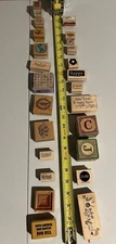 Ink Stamps Many Brands To List Look Close At Pictures Wood Tops Pre Owned Lot.