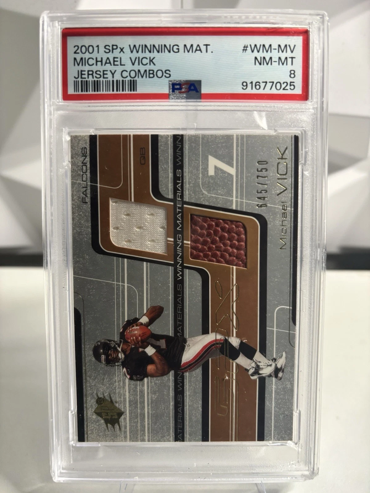 Michael Vick SPx Winning Materials #WMMV Jersey Combos