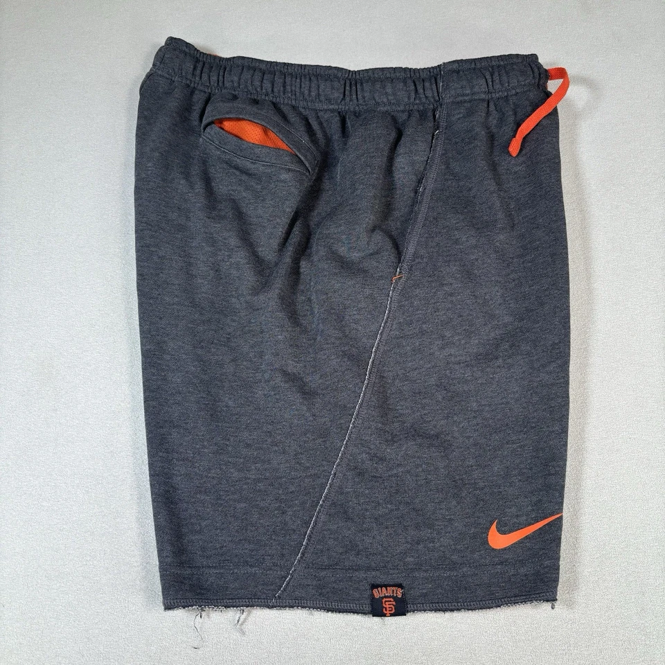 Nike Dri-Fit MLB San Francisco Giants Sweat Cotton Shorts Mens Medium Gray - Image 3 of 4