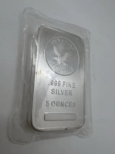 5 oz  .999 Fine Silver Bar - Sunshine Mint - Sealed