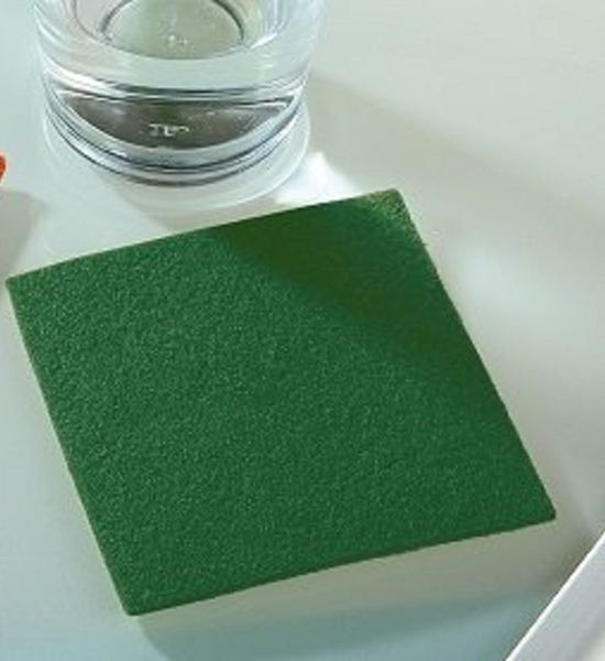 24 X Filz Untersetzer FüR GläSer- Quadratisch, DunkelgrüN 10 Cm - Deko GeträNk-image
