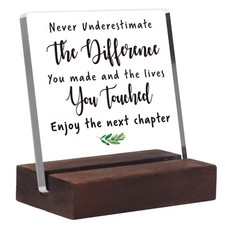 Office Gifts for Women Men Coworker Leaving Farewell 4.3H x 4W x 2.4D, clear 
