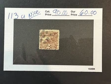 Scott # 113 Used  Nice!   2024 Scott Catalogue Value $  90.00