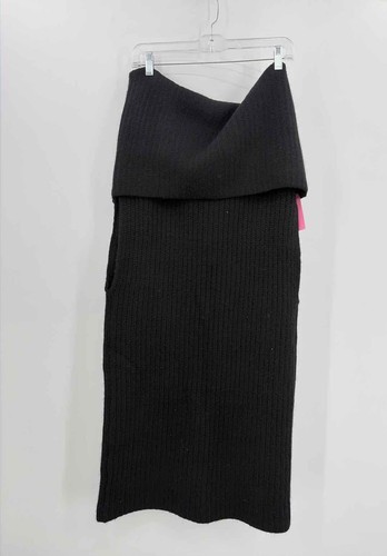 Pre-Owned Zoran Black Size One Size Knit Knee Length Sleeveless Dress