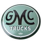 Vintage General Motors Sign - GMC Automobiles Trucks Gas Oil Pump Porcelain Sign