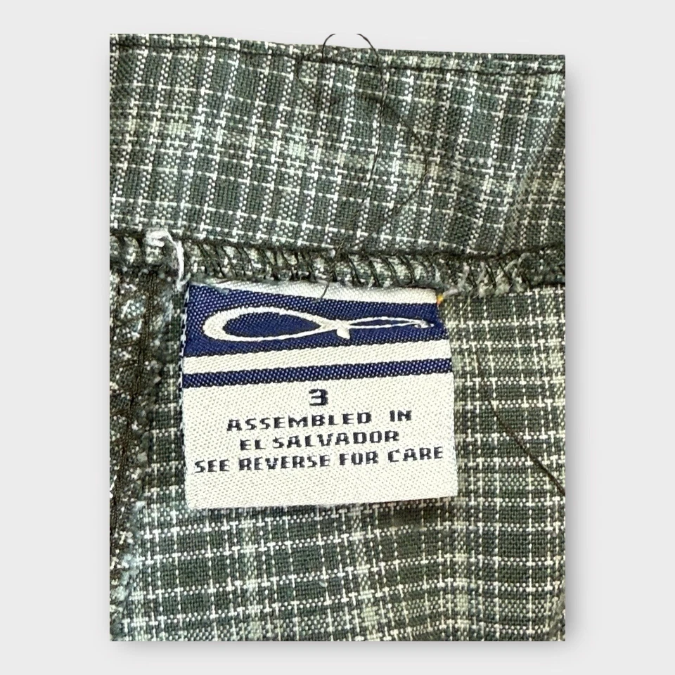 Vtg OP Ocean Pacific Green Plaid Shorts Size 3 Y2K Skater Preppy Soft Stretch - Image 3 of 4