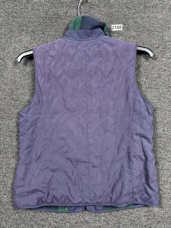 EP Pro Chaleco Chaqueta Mujer S Azul Marino Forro Polar Acolchado Cuello Botones a Presión  Foto 2 de 4