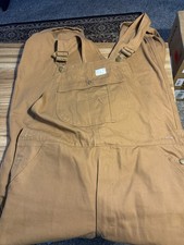 HISEA Brown Unisex Work Bib Overalls w/ Adjustable Straps  Front Pocket