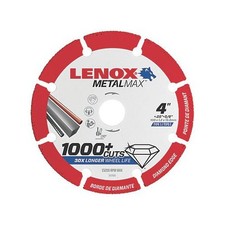 Lenox 1972920 4" x 5/8" Type-1 40/50 Grit MetalMax Diamond Cut-Off Wheel