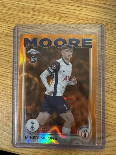 2024/25 Topps Chrome UEFA Club Competitions Mikey Moore Orange Lava /25 (RC)