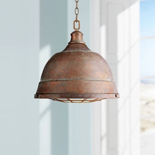 Golden Lighting Bartlett 16 1/2" Wide Copper Patina Pendant Light - Picture 1 of 5