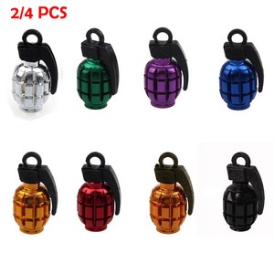 2Pcs//4Pcs Tire Wheel Rim Stem Air Valve Caps Cover Car Truck Bike Grenade SUV