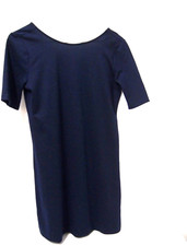Gap Womens Dress XS Solid Navy Blue T-Shirt Tee Knit Short Sleeve Shift