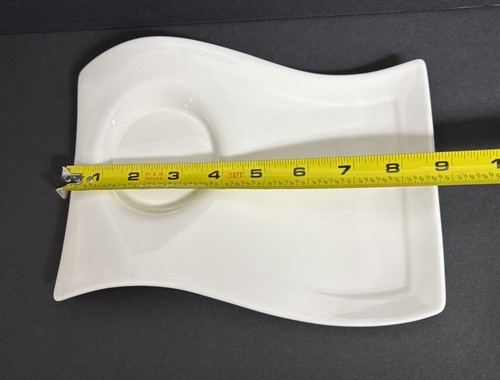 2 Villeroy & Boch New Wave Caffe White Au Cafe Laite Cups & Snack Plates - Picture 5 of 10