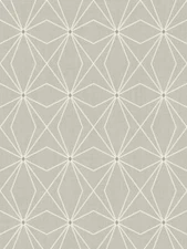 Wallpaper Retro Mid Century White Geometric on Gray , 56 sq ft Bolt