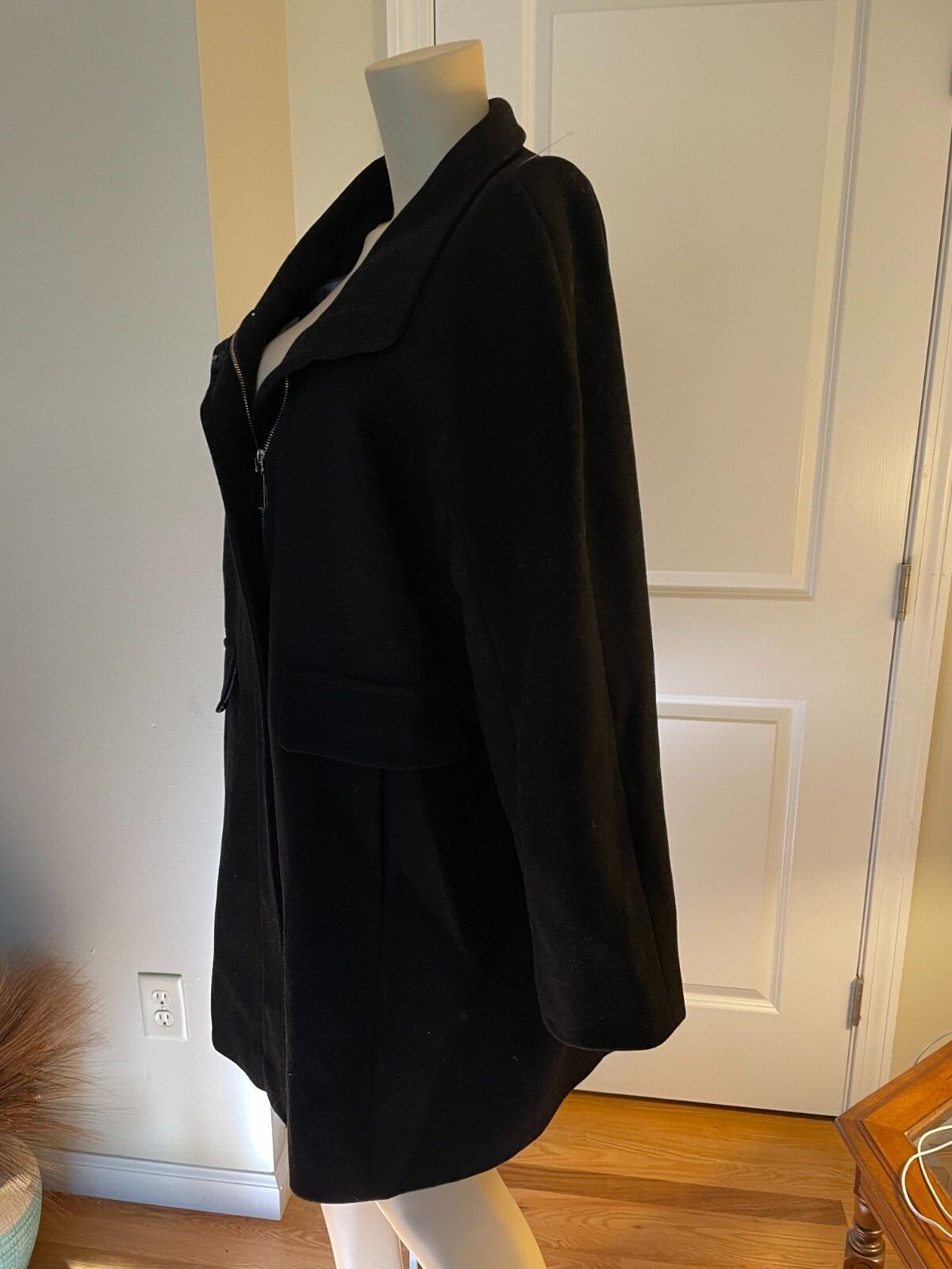 Vince Camuto Women Coat Black Wool Blend Size 1X … - image 2