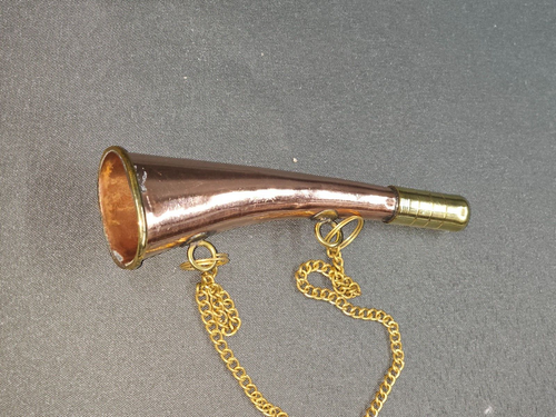 Messing Signalhorn Tröte 14 cm mit Kette - Bild 12 von 18
