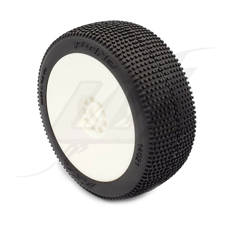 Gomme Buggy 1:8 Su Cerchi Evo Bianchi P1 Ultrasoft (2) AKA - AKA14021WRW