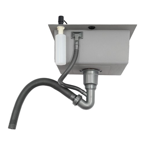 Black Kitchen Sink Undermount Drop-in Single Bowl Stainless Steel Black 40X45cm - Picture 11 of 13