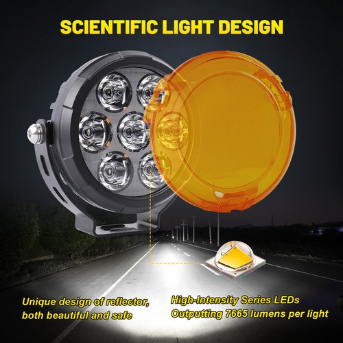 COLIGHT 3" 4" 5" Side Shooter LED Work Driving Lights Spot Pods DRL White Amber - Picture 51 of 66