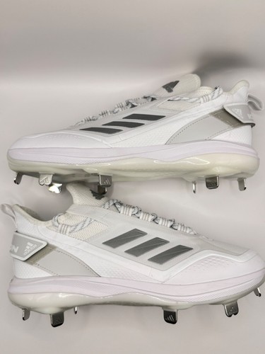 Adidas Icon 7 Boost Béisbol Blanco Plateado Metálico Para Hombre Talla 8 - Imagen 6 de 7