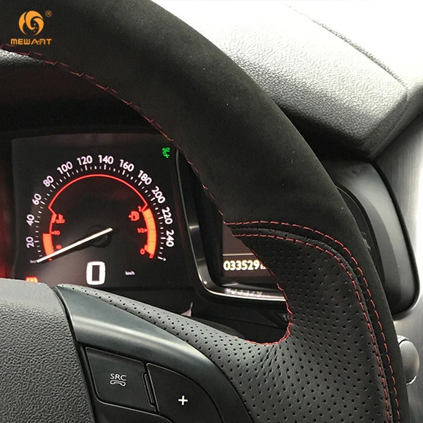 Cubierta de volante de gamuza de cuero negro para Citroen DS5 DS 5 DS4S DS 4S #XL11 Foto 4 de 4