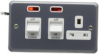 Mk K5261brc 45a Cooker Switch/ Socket Brushed Chrome Uk Seller Mk K5261brc 45a Cooker Switch/ Socket Brushed Chrome Uk Seller