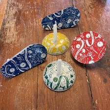 VINTAGE New Year's Eve Metal Noise Makers: Lot of 5   Made in USA