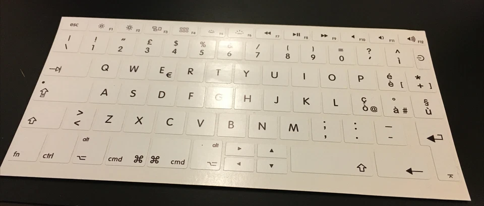 Adesivi Tastiera Layout ITALIANO MacBook Apple Keyboard - Immagine 2 di 2