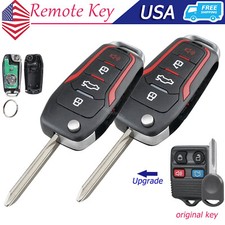 2 Replacement For 2005 2006 2007 2008 2009 2010 Ford Focus Flip Remote Key Fob