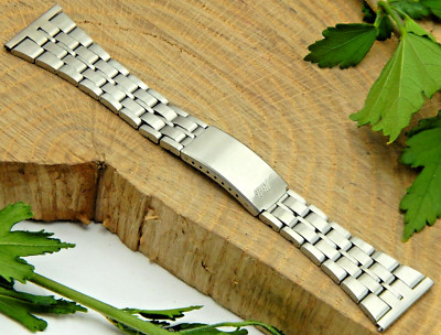 Vintage 27mm Mido stainless steel watch band bracelet Commander Multi-star