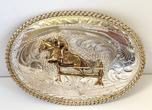 Sterling Front B-K Silversmiths Belt Buckle Equestrian Horse Show Jumping USA - Picture 13 of 20