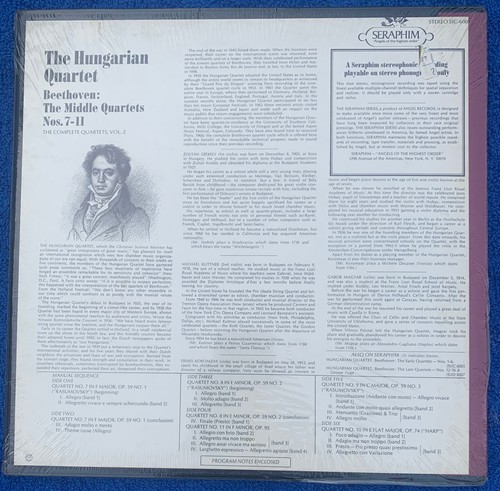 SEALED!! Beethoven The Middle Quartets No. 7-11 & Grosse - 1967 3LP Box Set NEW - Picture 2 of 2