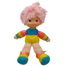 Rainbow Brite Doll Pink Hair Baby Brite Hallmark Plush 15" 1983 read