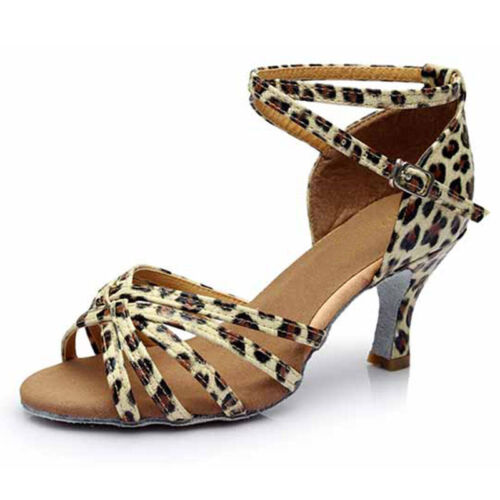 Niñas Mujeres Baile Tango Danza Latina Zapatos de Baile Tacón Salsa 11 Colores - Imagen 21 de 34
