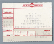 Sam Kinison Fox Theater Detroit Concert Ticket Feb 17 1989 WOW Legend