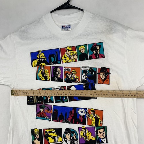 Men's Large DICK TRACY Vintage 90's Single Stitch Hanes T-Shirt Comic Book Movie - Picture 10 of 21