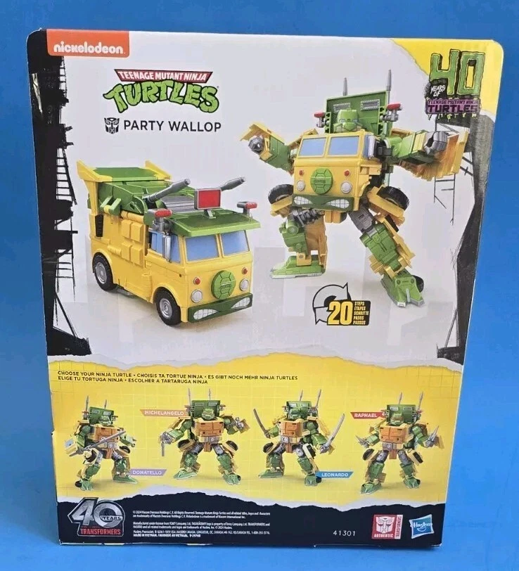 Transformers X Teenage Mutant Ninja Turtles Fiesta Colaborativa Wallop Wagon Nuevo Foto 2 de 4
