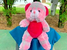VERY RARE Vintage EEC Beautiful Pink Teddy Bear Lovey Plush Stuffed Animal Toy