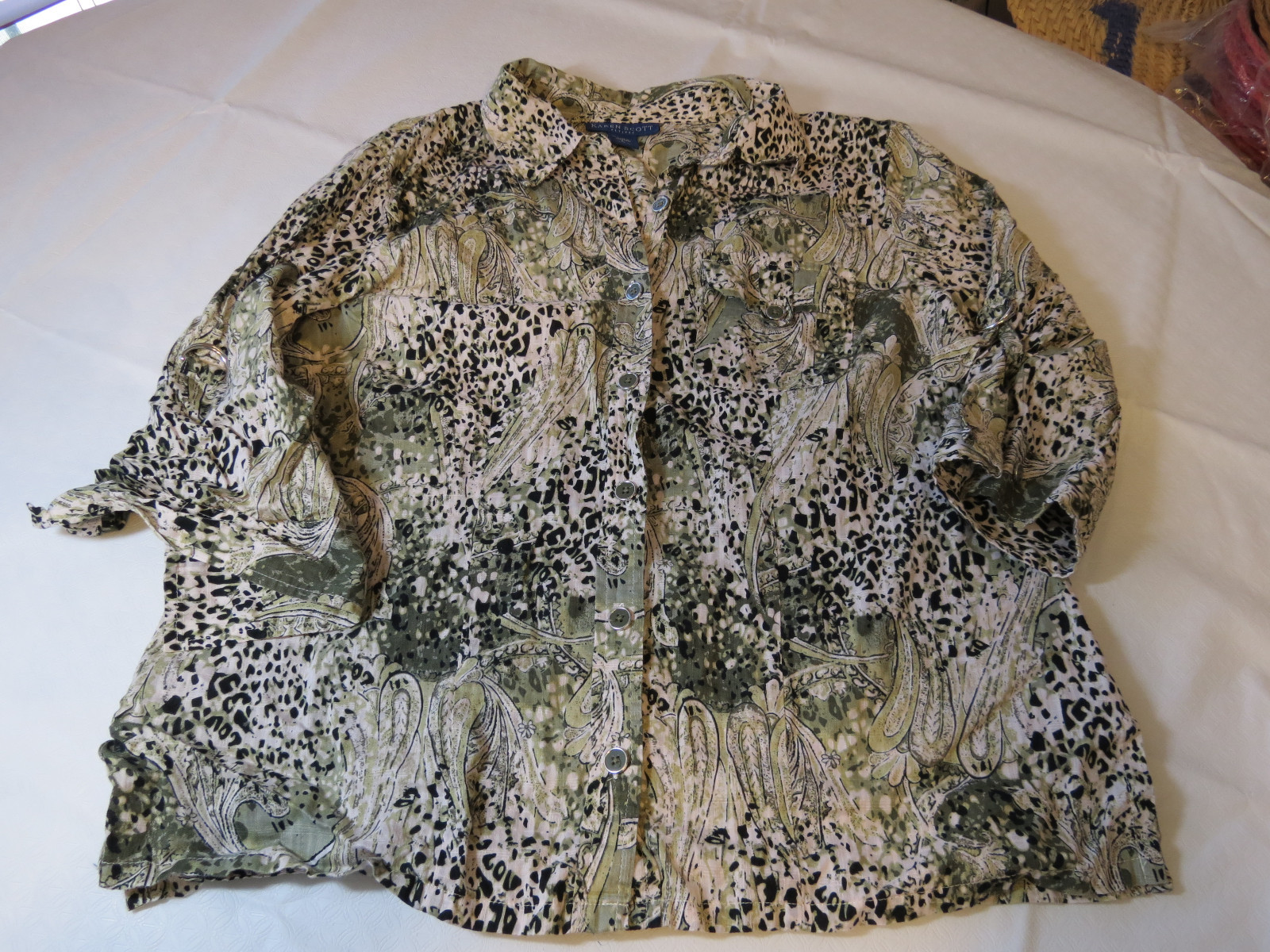 karen scott petite blouses