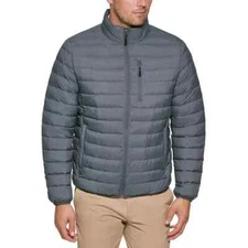 Club Room Men's Quilted Packable Puffer Jacket | Heather Charcoal | XLarge