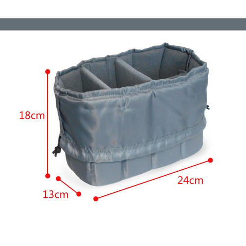 Large Insert Padded Camera Bag Compartment to carry a DSLR Camera 2standard lens - Picture 22 of 22