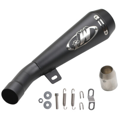 #ad #ad For Kawasaki Ninja ZX6R ZX636 2009 2022 Slip On 55MM Muffler Black Exhaust Pipe $105.69